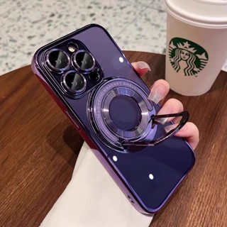  Sang Trọng Ốp Điện Thoại Cứng Kèm Giá Đỡ Ẩn Từ Tính Cho iphone 15 14 13 12 11 pro max 15 plus 