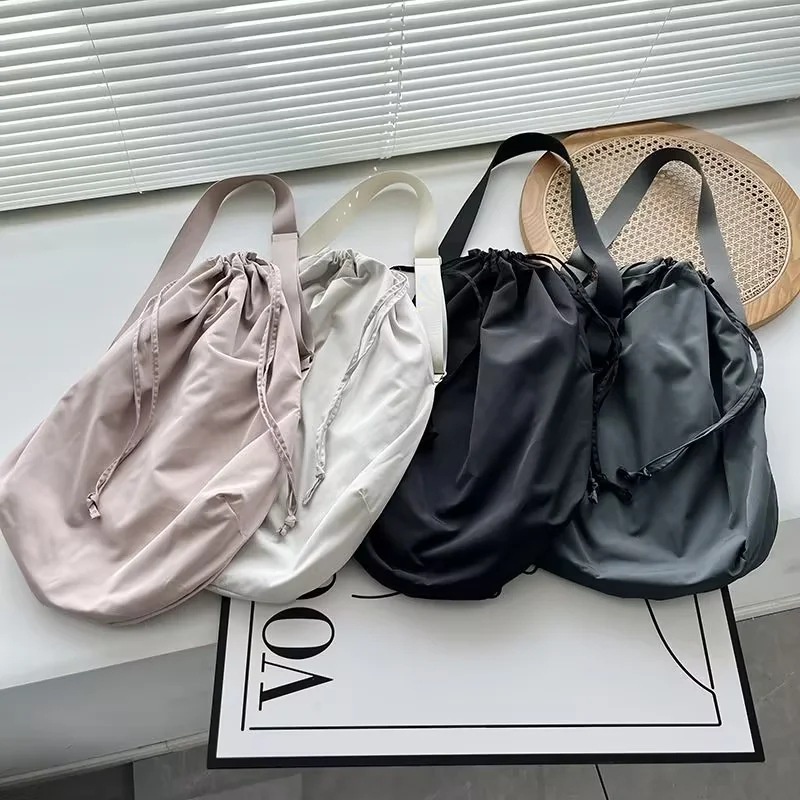Túi Xách Đeo Vai Bằng nylon Có Dây Rút Thời Trang Dành Cho Nam Và Nữ
