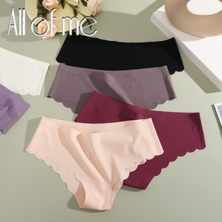 Allofme Quần Lót Không Đường May Lưng Vừa Thiết Kế Gợn Sóng Thoáng Khí Thoải Mái Thời Trang Cho Nữ