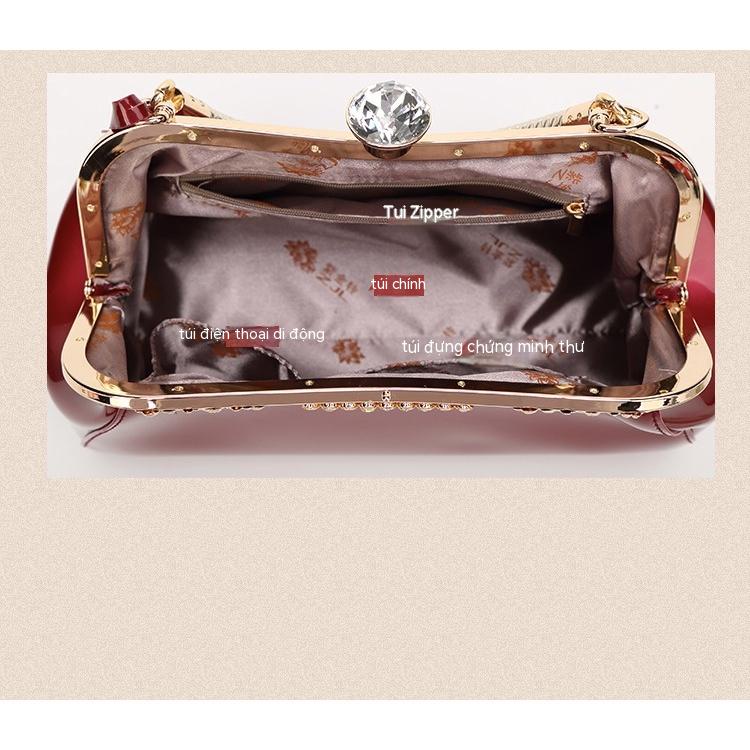 Túi Xách Đeo Chéo Vai Bằng Da Bóng Thời Trang Dành Cho Nữ
