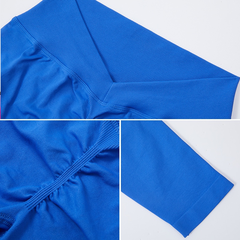 Bộ Đồ Tập yoga Thể Thao Dài Tay Không Đường May Dây Đan Chéo Lưng Gợi Cảm Cho Nữ