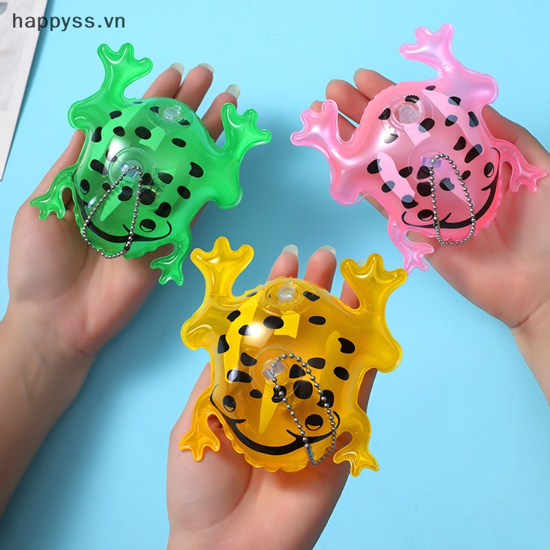 Móc Khóa Bơm Hơi Hình Ếch Xanh Phát Sáng Vui Nhộn vn
