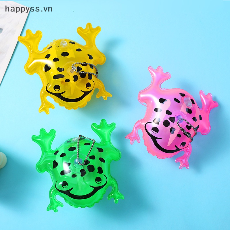 Móc Khóa Bơm Hơi Hình Ếch Xanh Phát Sáng Vui Nhộn vn