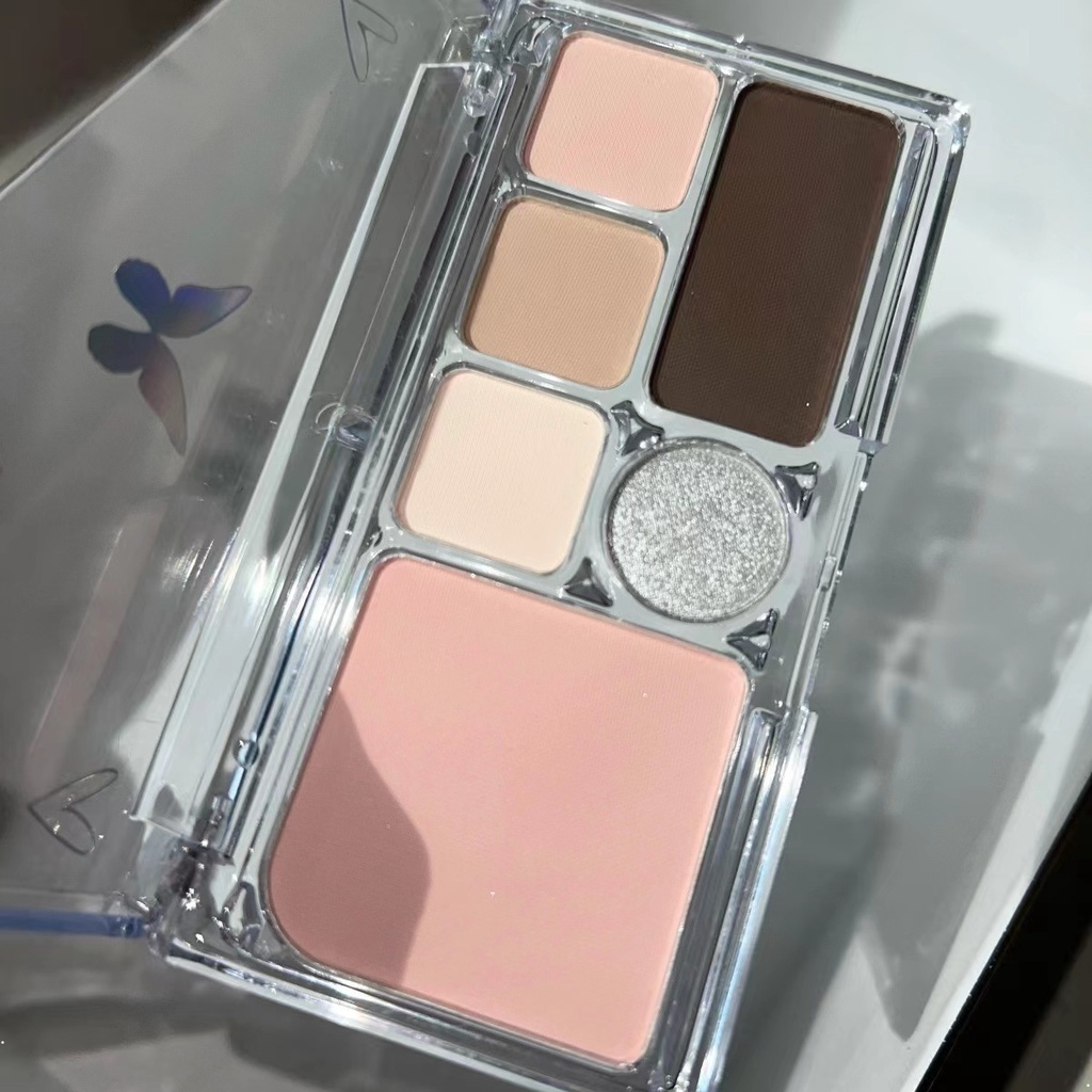 Bảng Phấn Mắt Màu Lì Ánh Ngọc Trai Lấp Lánh Lâu Trôi Chống Thấm Nước Hình Bướm