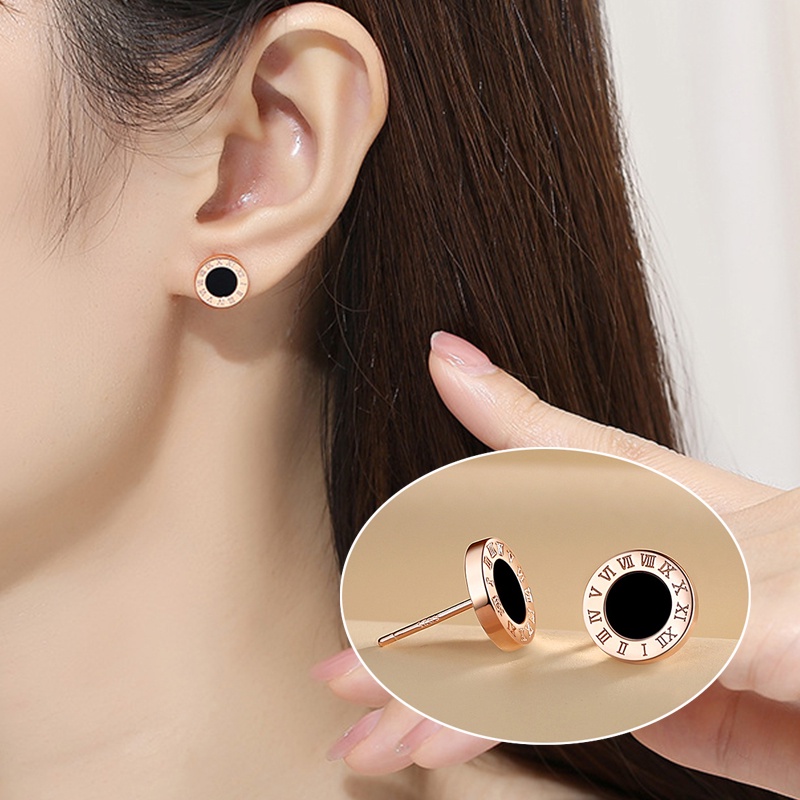 Bông Tai Thép Titan Phong Cách Hàn Quốc Thời Trang Cho Nữ