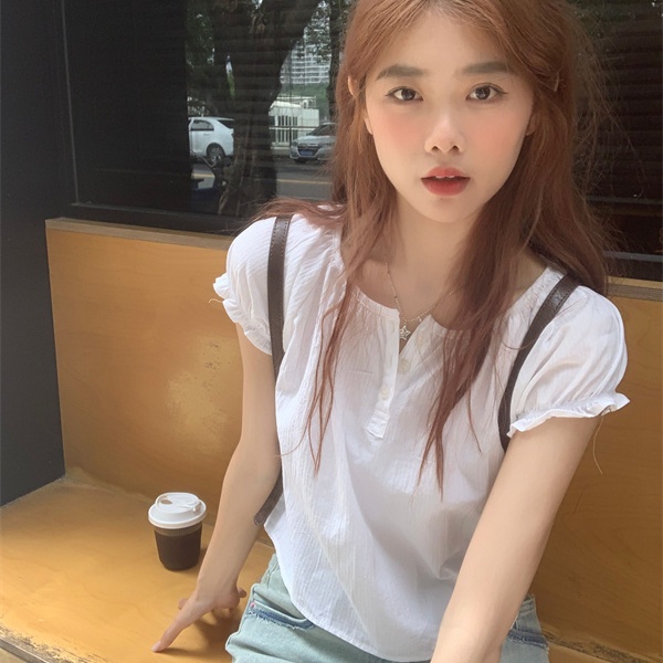 Áo Kiểu Tay Phồng Thời Trang Mùa Hè Xinh Xắn Cho Nữ