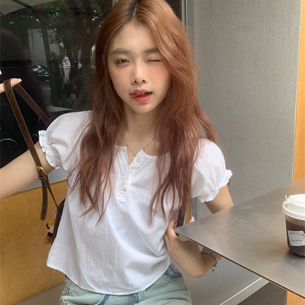 Áo Kiểu Tay Phồng Thời Trang Mùa Hè Xinh Xắn Cho Nữ