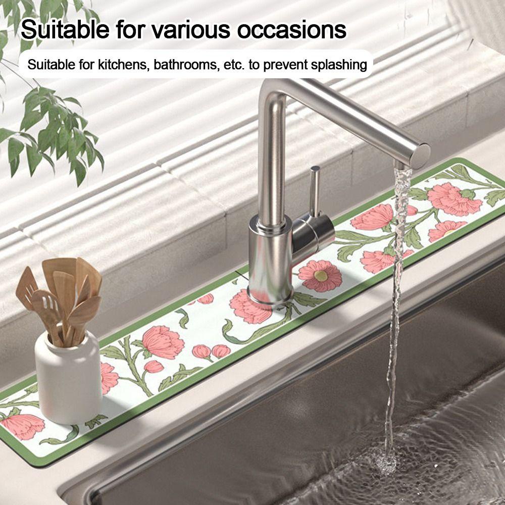 Tấm thoát nước MUVAKO lót bồn rửa chống trượt thấm hút nước đa năng thời trang cho nhà bếp phòng tắm