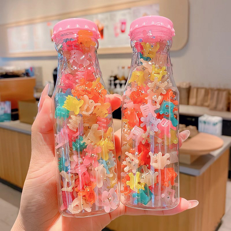 Set 100 Kẹp Tóc Hình Hoa / Ngôi Sao Dễ Thương Cho Bé Gái