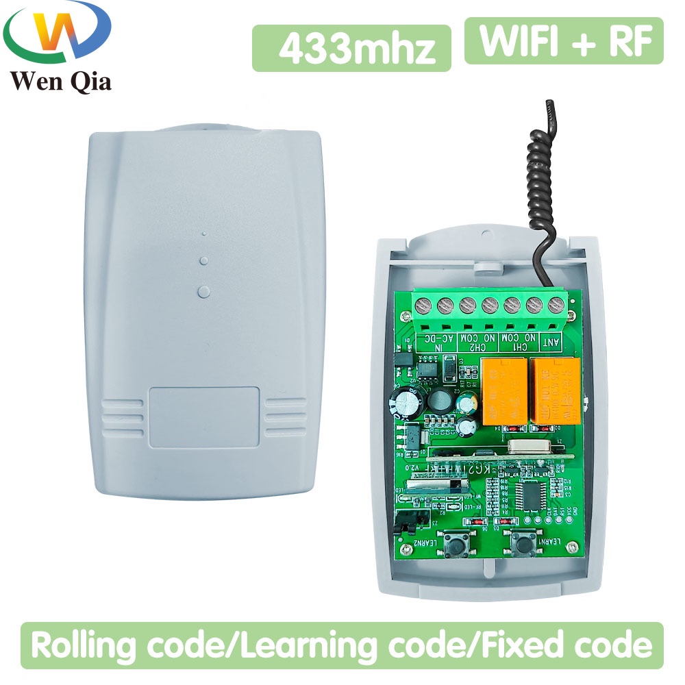 Wenqia tuya Thiết Bị Nhận Tín Hiệu Điều Khiển Từ Xa ac dc 12v 24v 2ch wifi rf