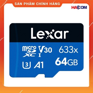Thẻ nhớ LEXAR 64GB microSDXC U3, V30, A1 - LMS0633064G-BNNNG - Không Adapter