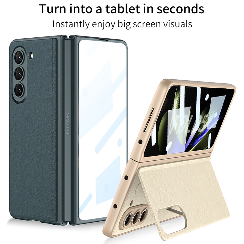 Bao Da Điện Thoại Sợi carbon pc Cứng Chống Sốc Cho samsung galaxy z fold 5 4 fold5 fold4 5g Ốp