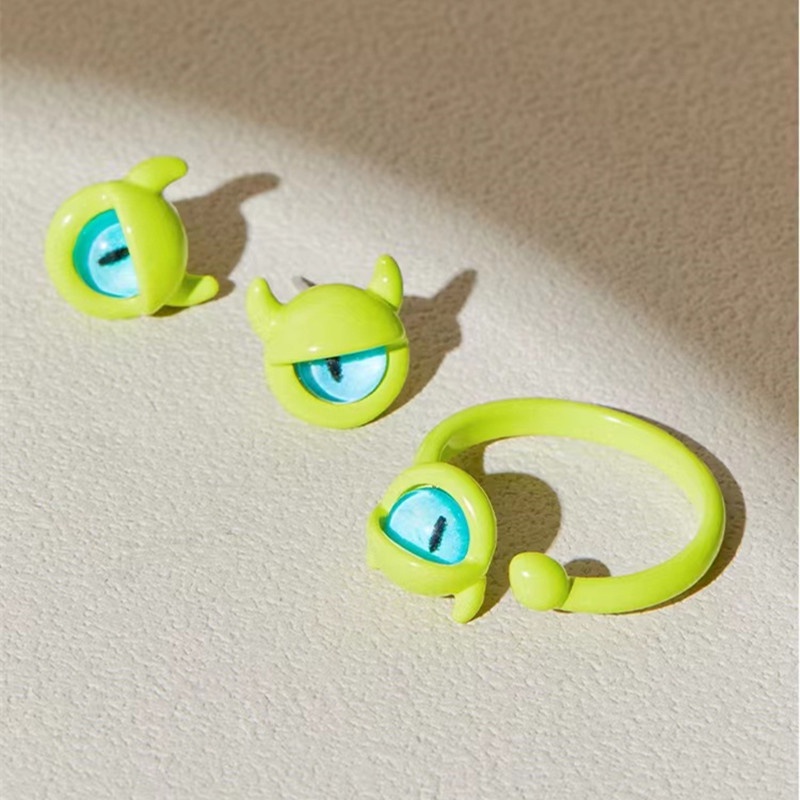 Ahellogirl Khuyên Tai Hở Hình Quái Vật Hoạt Hình Vui Nhộn Phong Cách Hàn Quốc 2023 Dành Cho Bạn Nữ