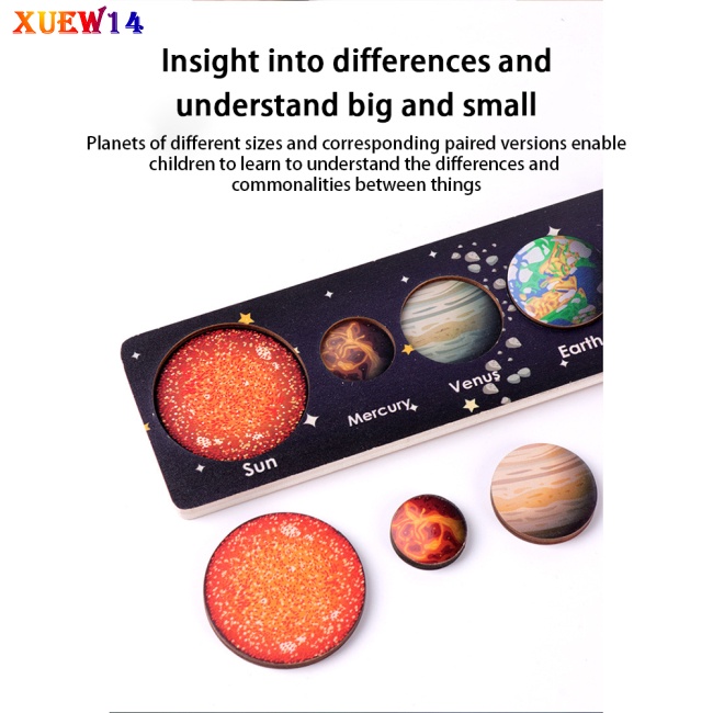 Bộ Đồ Chơi Ghép Hình Tám Hành Tinh Hệ Mặt Trời Bằng Gỗ Dành Cho Trẻ Em