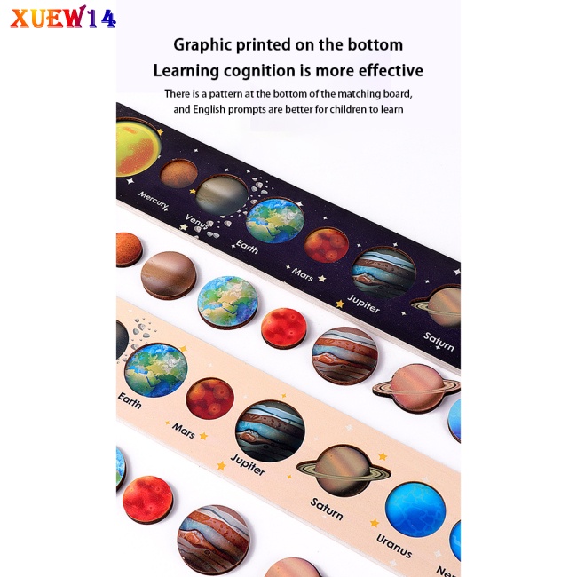 Bộ Đồ Chơi Ghép Hình Tám Hành Tinh Hệ Mặt Trời Bằng Gỗ Dành Cho Trẻ Em