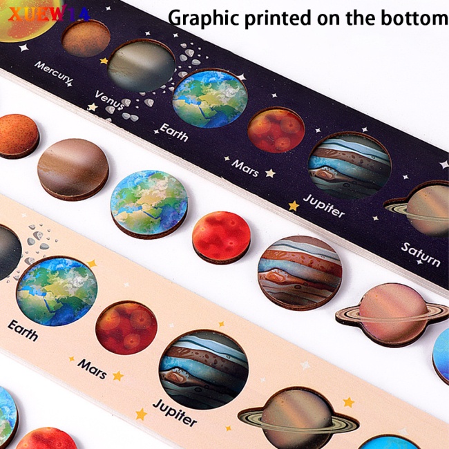 Bộ Đồ Chơi Ghép Hình Tám Hành Tinh Hệ Mặt Trời Bằng Gỗ Dành Cho Trẻ Em