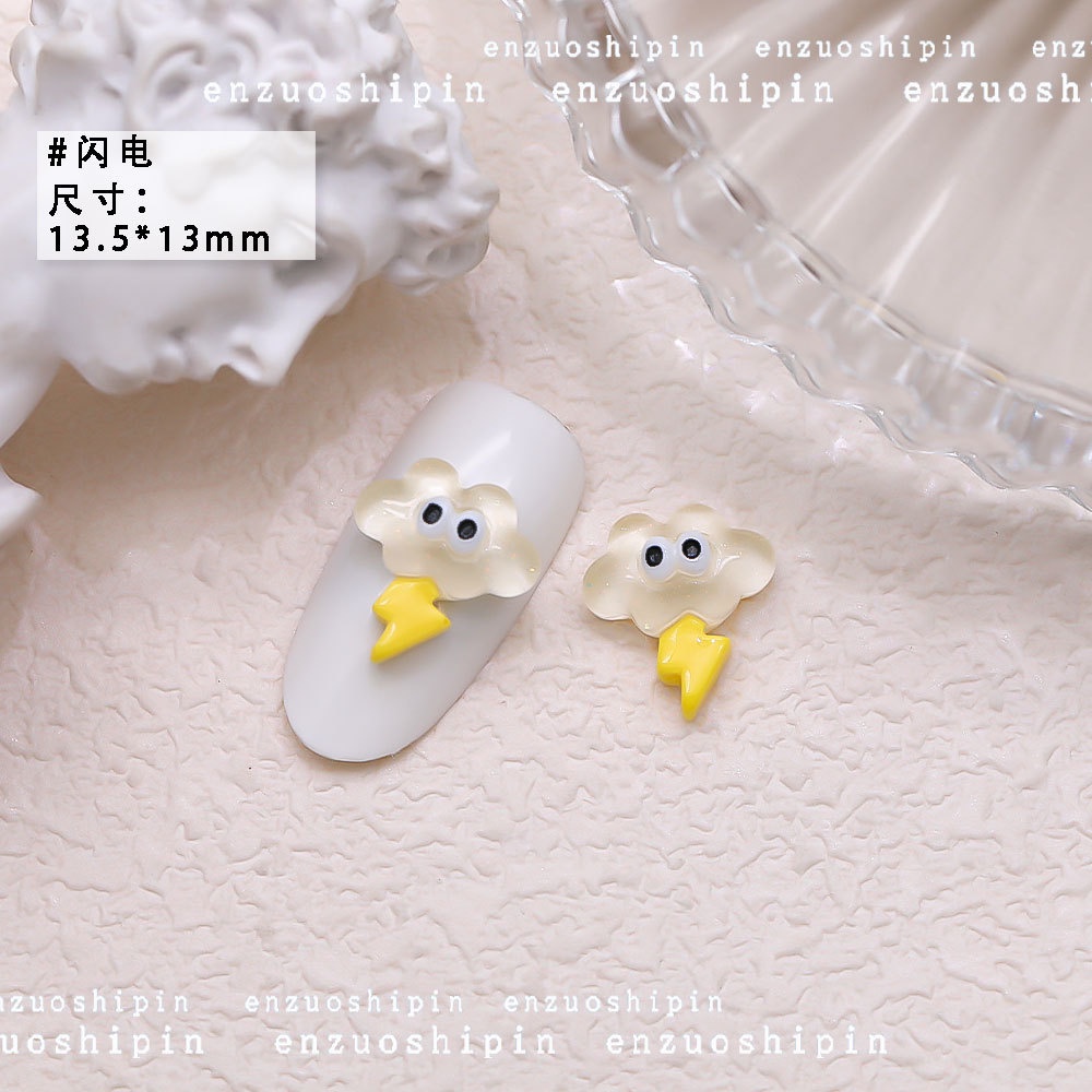 Phụ Kiện resin resin Hình Ngôi Sao Đám Mây Trái Tim Ngôi Sao Năm Cánh Hoạt Hình 3d dopamine diy