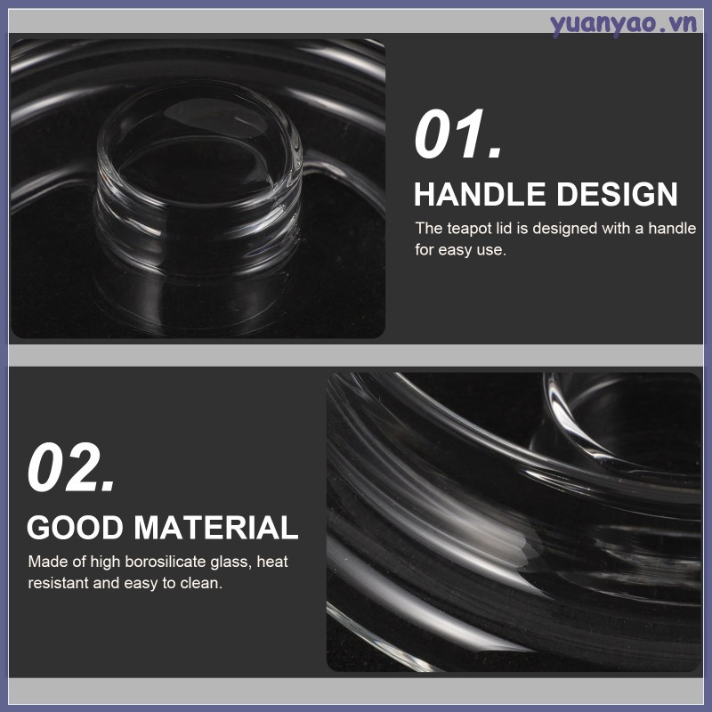 Nắp Ấm Trà Thay Thế Hình Hoa Lá Trong Suốt