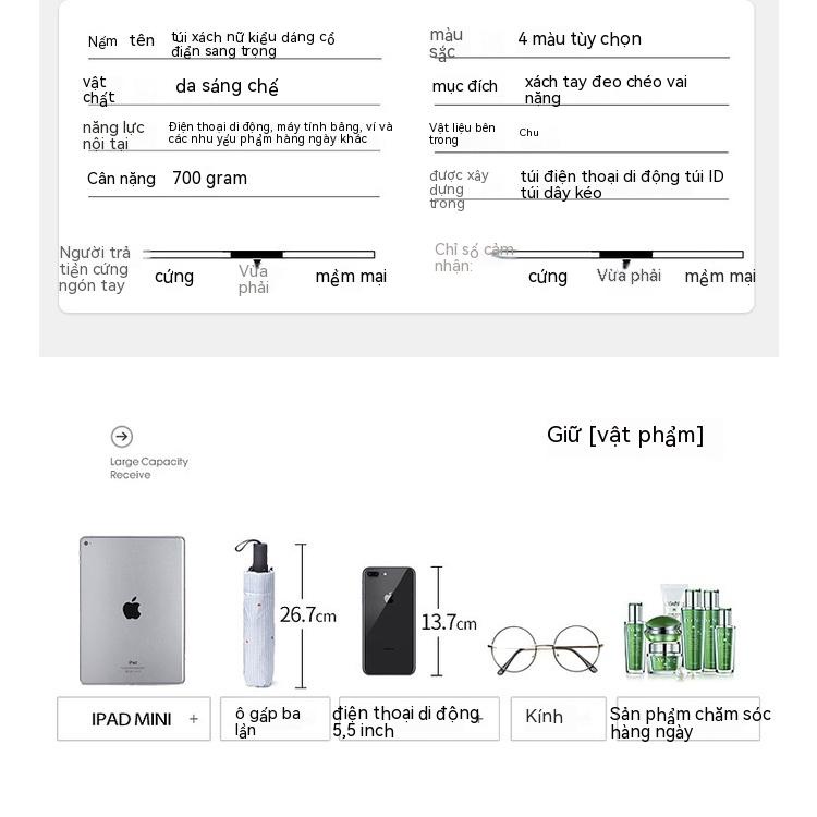 Túi Xách Tay Bằng Da Thời Trang Đơn Giản Dành Cho Phụ Nữ Trung Niên