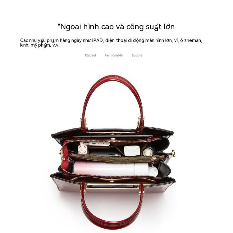 Túi Xách Tay Bằng Da Thời Trang Đơn Giản Dành Cho Phụ Nữ Trung Niên