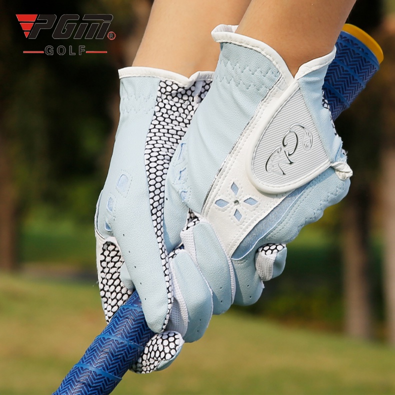 Găng Tay Golf Nữ Vải Sợi Co Dãn Chống Trượt - PGM Women's Cotton Golf Gloves - ST020