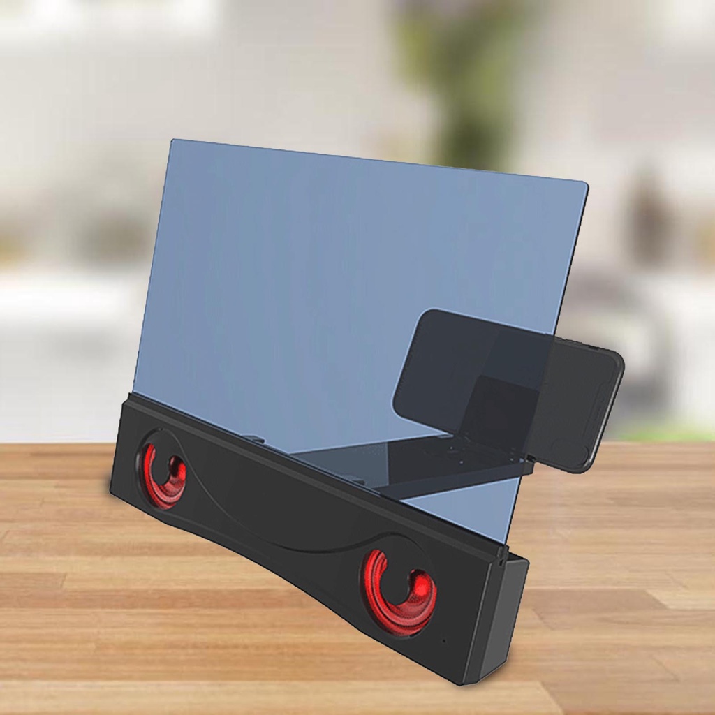 Giá Đỡ Phóng Đại Màn Hình Điện Thoại 12-inch Rảnh Tay Độ Phóng Đại Cao 3d Với Loa bluetooth Cho tv