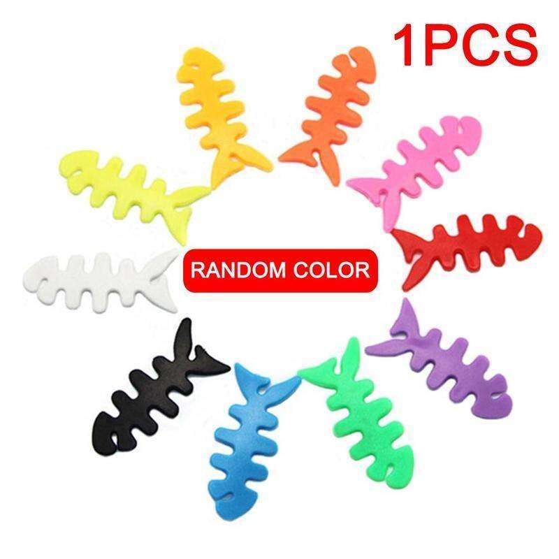 1 Dụng Cụ Quấn Dây Cáp Tai Nghe Điện Thoại / Máy Tính Bảng Hình Xương Cá