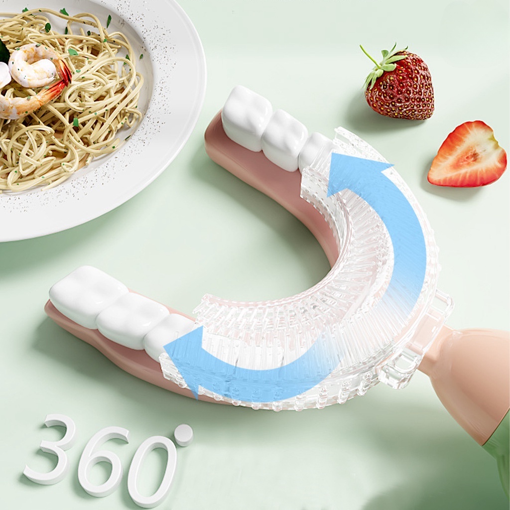 Bàn chải đánh răng cho bé chữ U silicon 1 - 12 tuổi