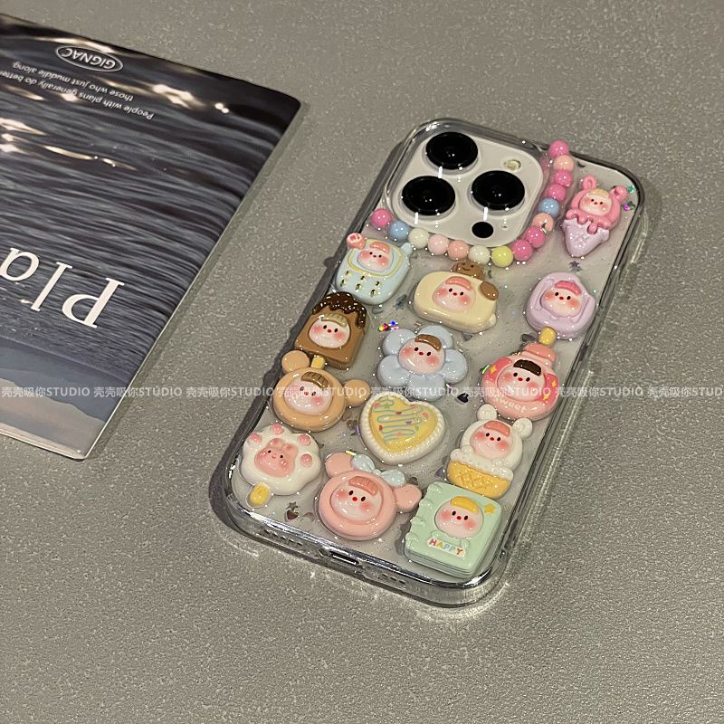 Ốp Điện Thoại epoxy Chống Rơi Họa Tiết Ba Chiều Cho Iphone 14promax 13 11 14pro 13pro 14