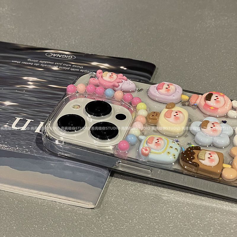 Ốp Điện Thoại epoxy Chống Rơi Họa Tiết Ba Chiều Cho Iphone 14promax 13 11 14pro 13pro 14