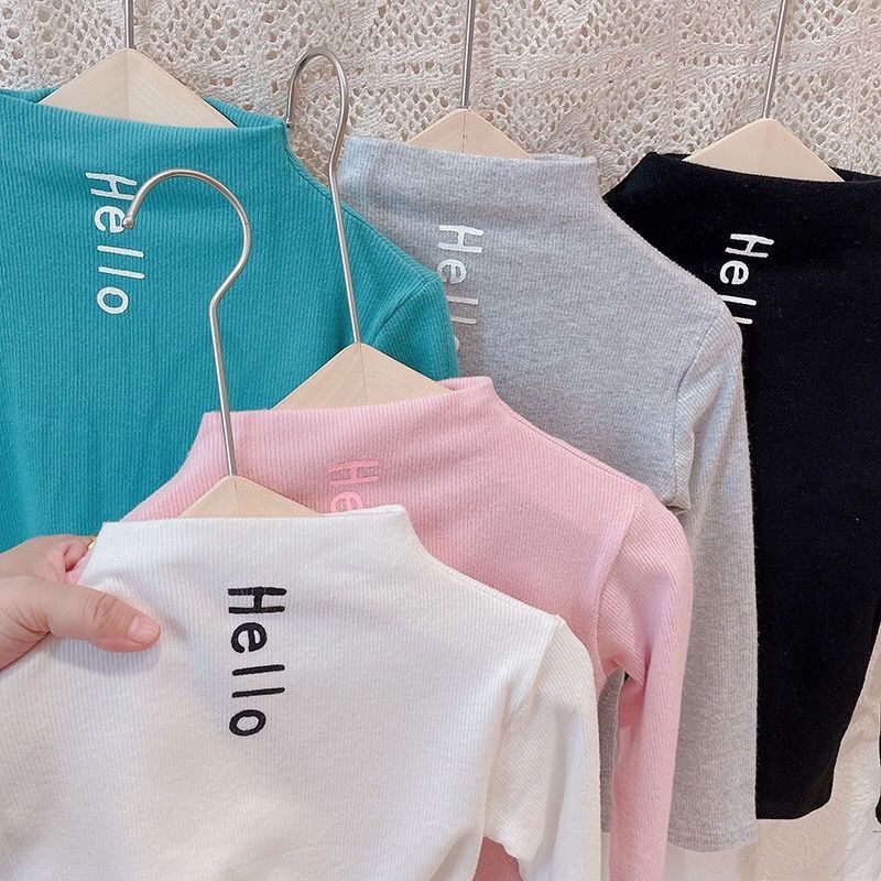 Áo Sơ Mi Trơn Tay Dài Mềm Mại Thoải Mái Thời Trang Xuân Thu Dành Cho Bé Trai Gái 1-9 Tuổi