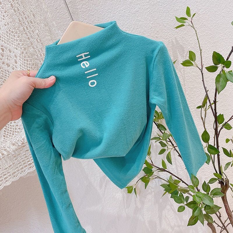 Áo Sơ Mi Trơn Tay Dài Mềm Mại Thoải Mái Thời Trang Xuân Thu Dành Cho Bé Trai Gái 1-9 Tuổi