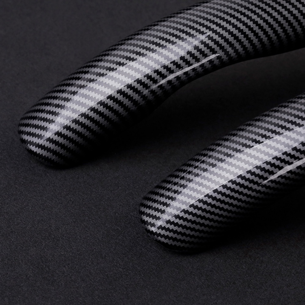 Vỏ Bọc Vô Lăng Xe Hơi Chất Liệu Silicon Sợi carbon Chống Trượt Màu Đen Kích Thước 38cm 15 inch 2.5