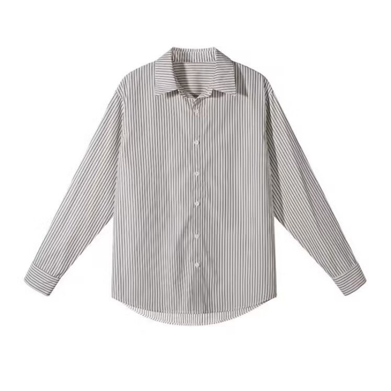 Áo Sơ Mi Nữ Tay Dài Kẻ Sọc Phong Cách retro Thời Trang Công Sở