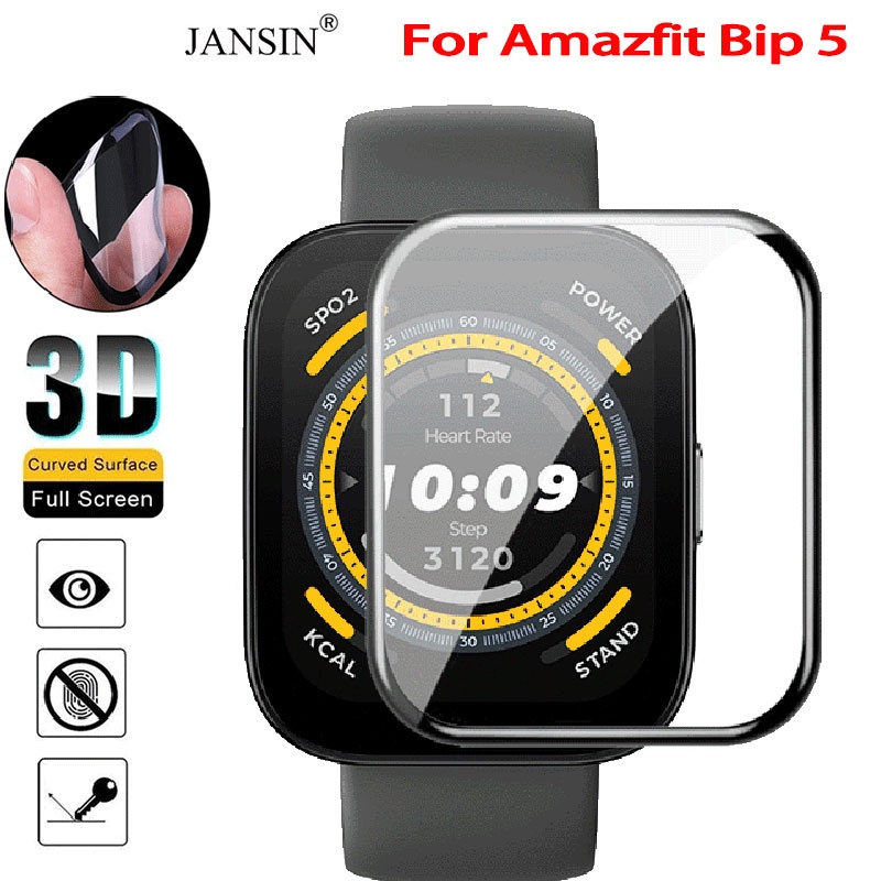 Jansin Dán Màn Hình Cường Lực Dẻo 3D Cho Amazfit Bip 5 GPS Smart Watch