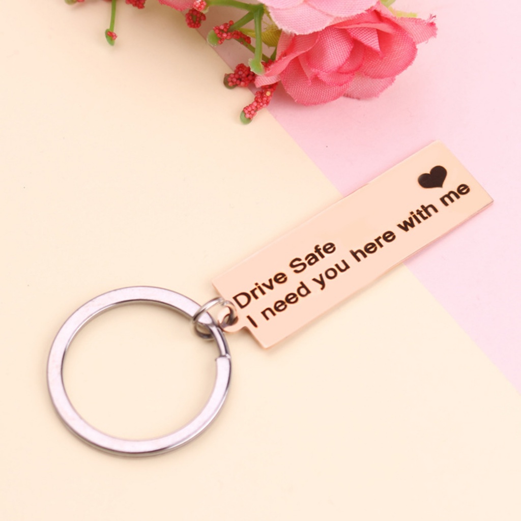 Buym2 Móc Khóa Khắc Chữ Bằng Thép Không Gỉ An Toàn Cho Xe Hơi / Quà Tặng