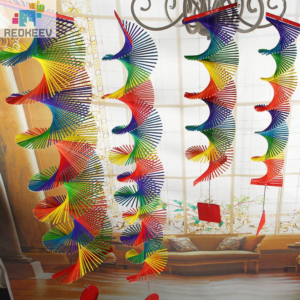 Chuông Gió 3d Bằng Tre Đầy Màu Sắc Cho Sân Vườn
