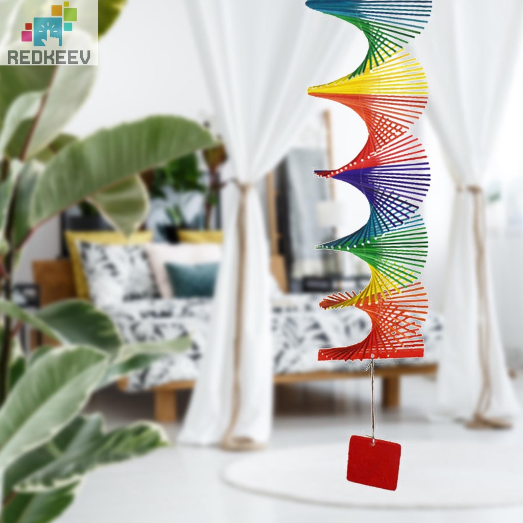 Chuông Gió 3d Bằng Tre Đầy Màu Sắc Cho Sân Vườn
