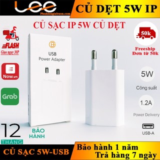 Củ sạc chuẩn dòng 5W cho lP củ dẹt bảo hành 1 năm