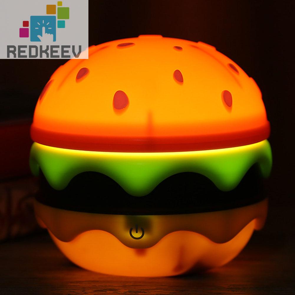 Đèn Ngủ Để Bàn 3 Chế Độ Hình hamburger Độc Đáo