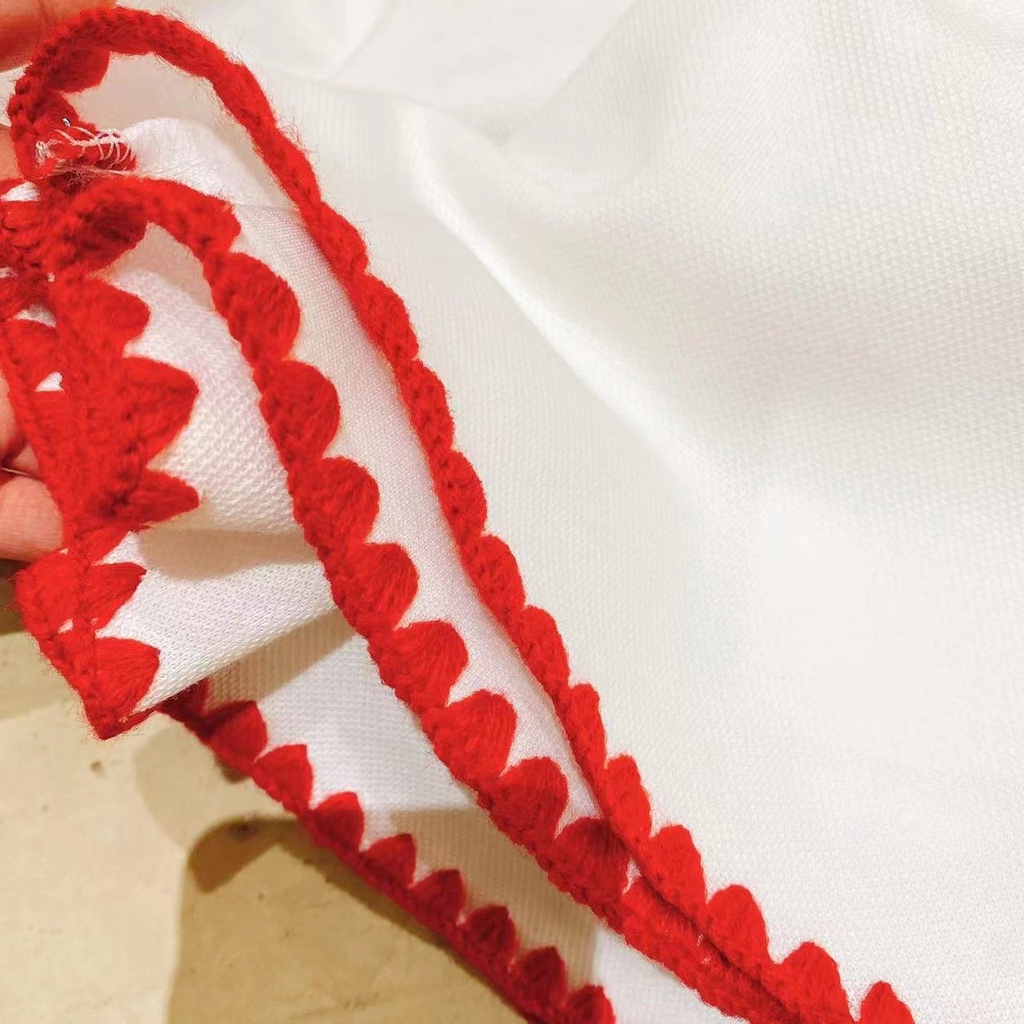 Set Áo Thun polo Tay Ngắn Màu Trơn In Hình Dâu Tây Dễ Thương Phong Cách Hàn Quốc Thời Trang Mùa Hè Cho Bé Gái