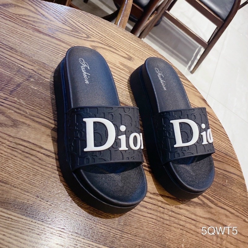 Dép quai ngang DION đế cao 5cm mềm êm