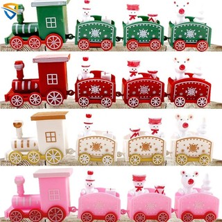Xe lửa đồ chơi bằng nhựa phong cách giáng sinh trang trí nhà cửa dịp giáng sinh năm mới diy