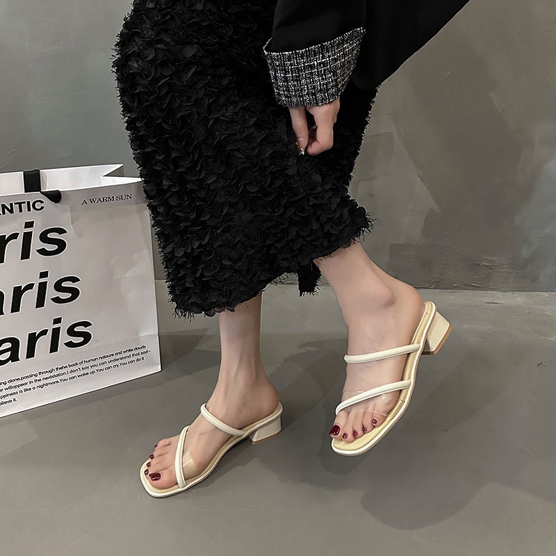 Dép Sandal Cao Gót Phong Cách Pháp Thời Trang Mùa Hè Hàn Quốc Hàng Mới 2023 Dành Cho Bạn Nữ Mang Ngoài Trời