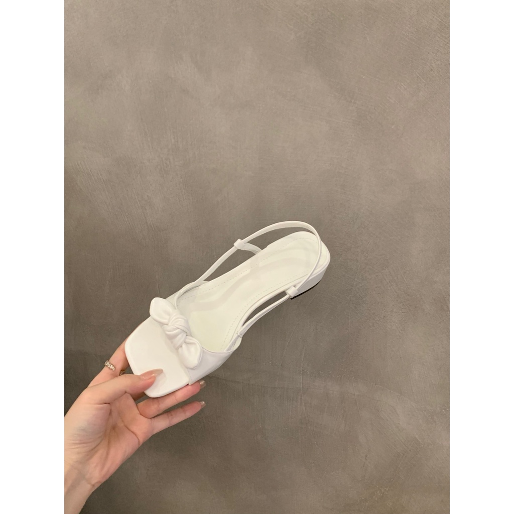 Xăng đan Cao Gót Màu Bạc Phong Cách Pháp Thời Trang Mùa Hè 2023 Mới Cho Nữ