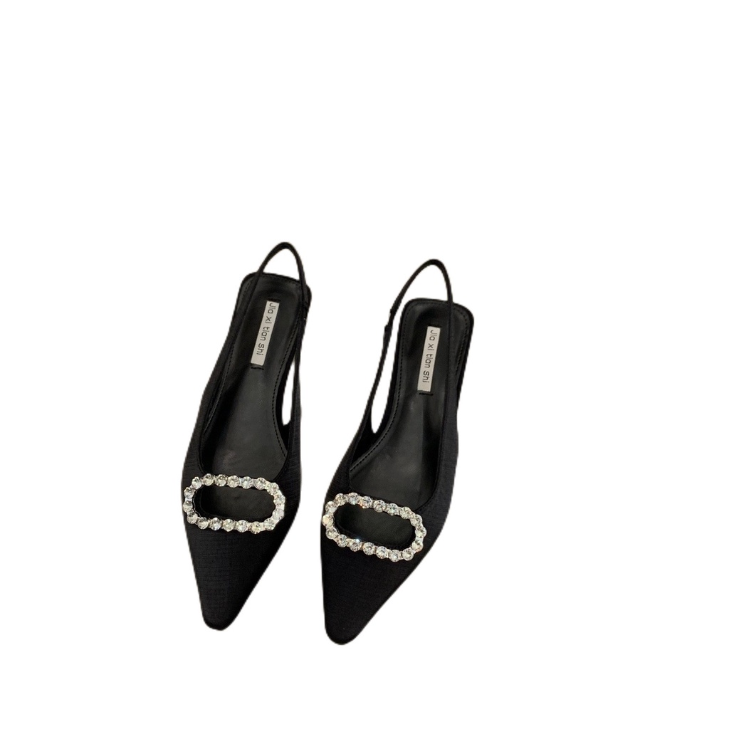 Sandal Cao Gót Mũi Nhọn Đính Đá Thời Trang Mùa Hè Mới 2023 Cho Nữ
