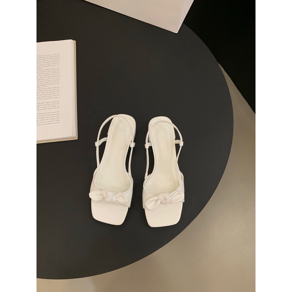 Xăng đan Cao Gót Màu Bạc Phong Cách Pháp Thời Trang Mùa Hè 2023 Mới Cho Nữ