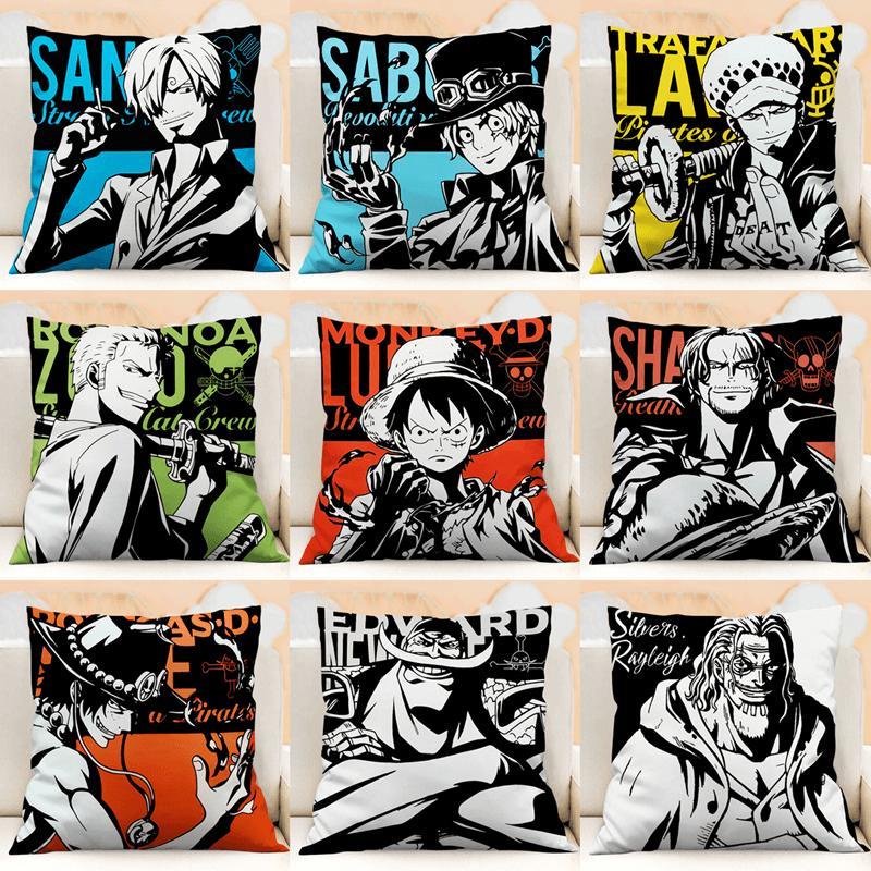 Vỏ Gối polyester In Hoạt Hình one piece zoro luffy Làm Quà Tặng Cho Bé Trai Gối Đệm sofa Gối Hai Mặt