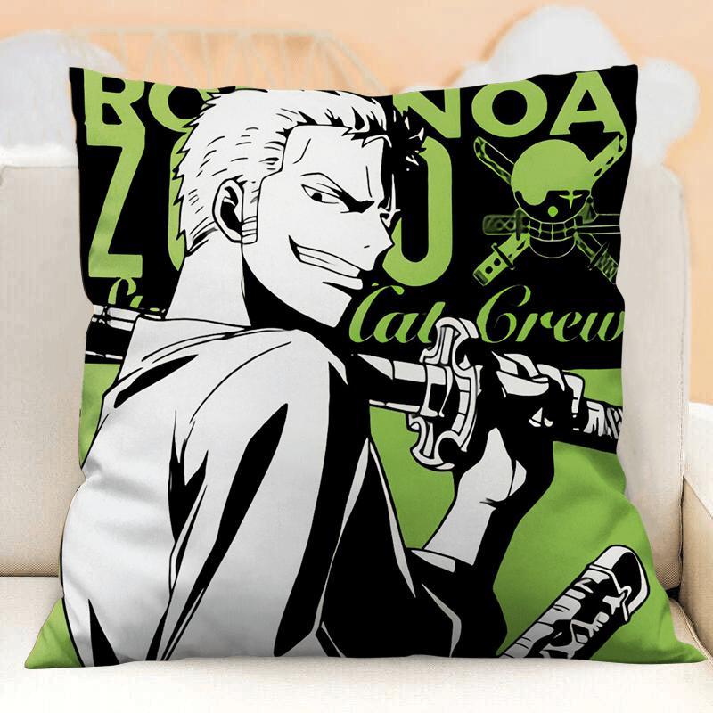 Vỏ Gối polyester In Hoạt Hình one piece zoro luffy Làm Quà Tặng Cho Bé Trai Gối Đệm sofa Gối Hai Mặt