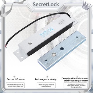Secretlock khóa điện từ dc12v 180kg/350lbs lực giữ nam châm chế độ nc an toàn